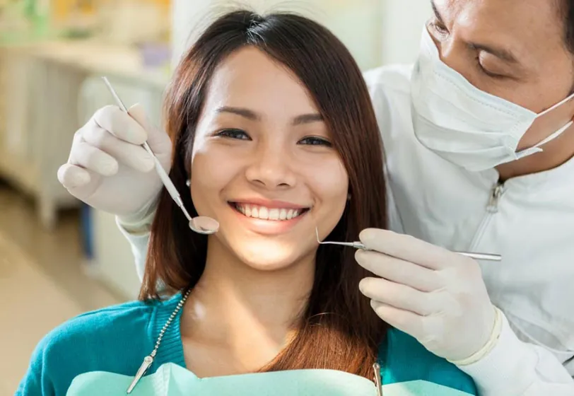 woman getting a dental checkup at Rugby Dental Arts in Charlottesville, VA